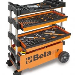 Sac à outils Soldes 2022 -Sac à outils Soldes 2022 027000201 c27s chariot a outils mobile pliable 2 tiroirs orange 1 scaled