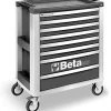Beta Servante Atelier 039000042 C39-8/G Chariot à Outils Avec 8 Tiroirs Gris