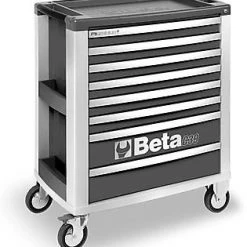 Beta Servante Atelier 039000042 C39-8/G Chariot à Outils Avec 8 Tiroirs Gris