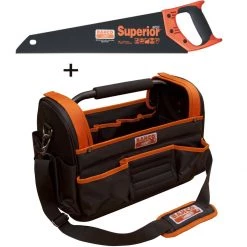 Bahco 3100TB+2600 Sac à Outils Ouvert 3100TB + Scie à Main 2600-22-XT-HP