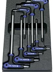 Servante Atelier AmPro - Jeu De Clés En T 7 Pièces Torx- Soft Grip