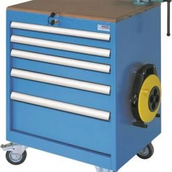 Huvema Servante Atelier K8085 Chariot à Outils Avec 5 Tiroirs