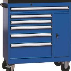 Huvema Servante Atelier K8103 Chariot à Outils Avec 6 Tiroirs